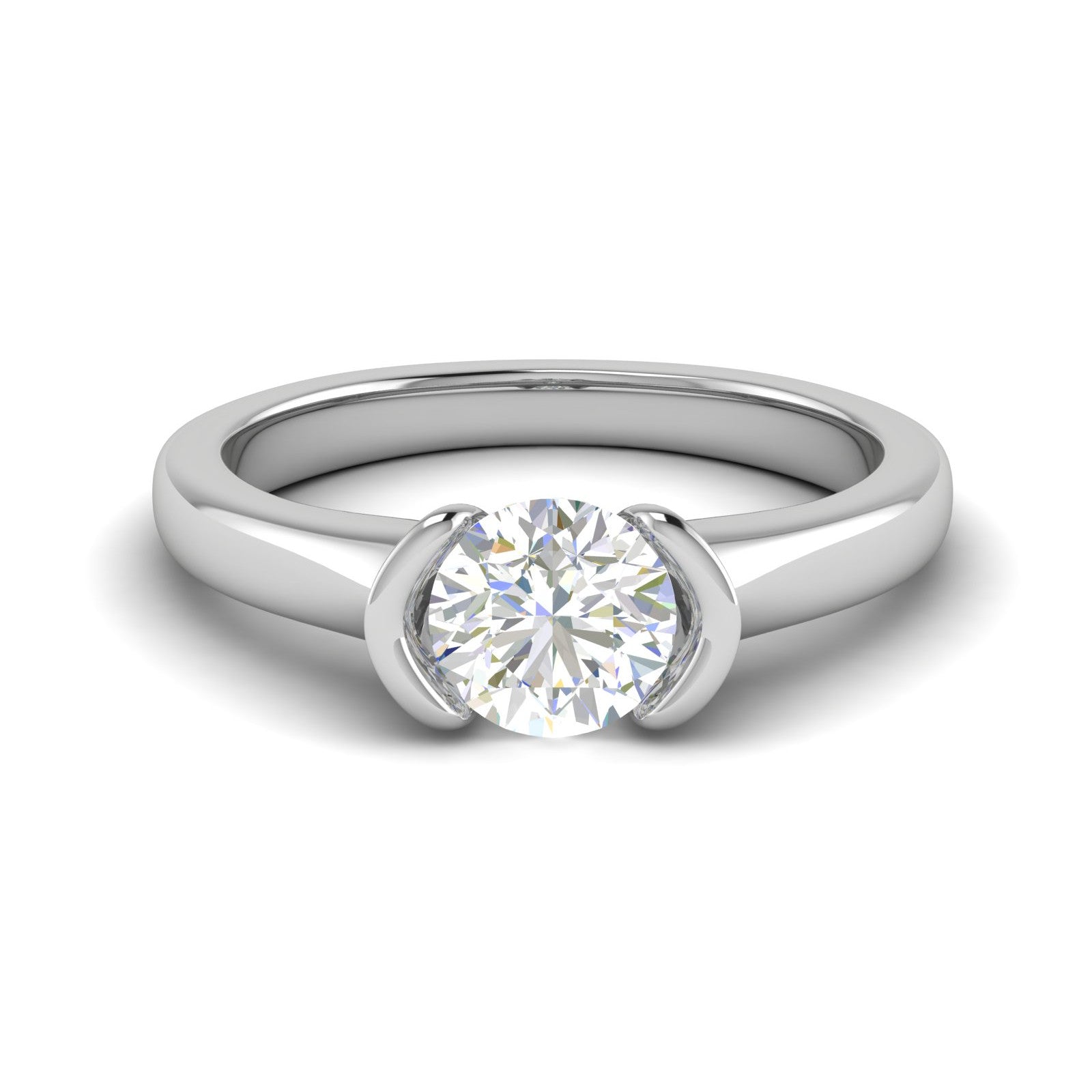 0.50 cts Solitaire Platinum Ring JL PT RS RD 139   Jewelove.US