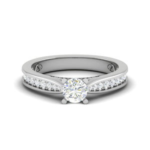 0.30 cts Solitaire Diamond Shank Platinum Ring JL PT RP RD 143   Jewelove.US