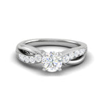 Load image into Gallery viewer, 0.50cts Solitaire Diamond Twisted Shank Platinum Ring JL PT WB5797E   Jewelove.US
