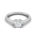 Load image into Gallery viewer, 0.30 cts Princess Cut Solitaire Platinum Ring JL PT RS PR 129   Jewelove
