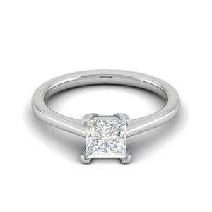 0.30 cts Princess Cut Solitaire Platinum Ring JL PT RS PR 129   Jewelove