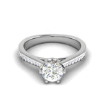 Load image into Gallery viewer, 0.30 cts. Solitaire Platinum Diamond Shank Engagement Ring JL PT RV RD 108   Jewelove
