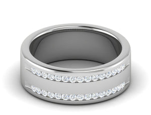 Platinum Ring with Diamonds for Men JL PT MB RD 142   Jewelove.US