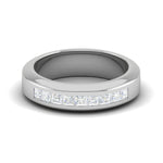 Load image into Gallery viewer, Platinum Unisex Ring with Diamonds JL PT MB PR 133  Women-s-Band-only Jewelove.US
