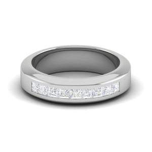 Platinum Unisex Ring with Diamonds JL PT MB PR 133  Women-s-Band-only Jewelove.US
