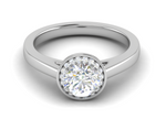 Load image into Gallery viewer, 0.70 cts Solitaire Single Halo Platinum Ring JL PT RH RD 106   Jewelove.US
