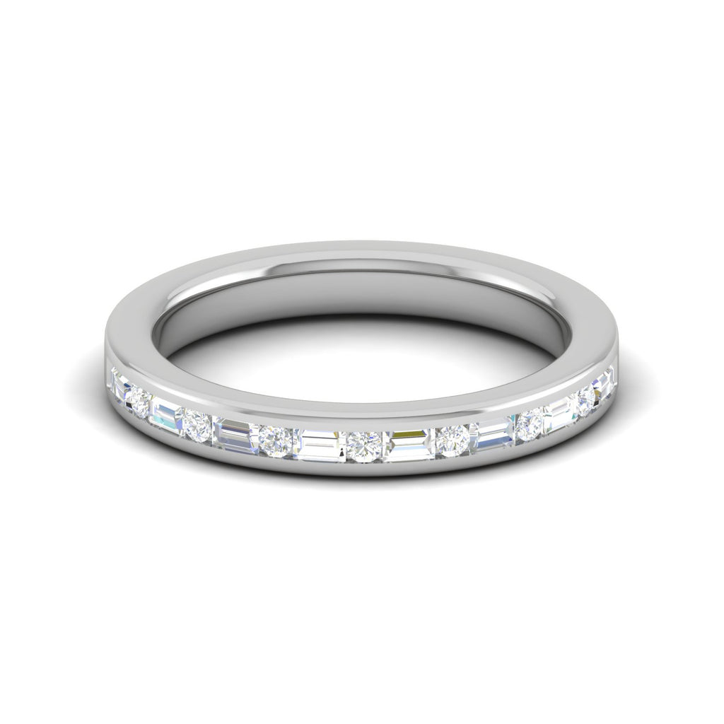 Platinum with Emerald Cut Diamond Ring for Women JL PT WB RD 163  VVS-GH Jewelove