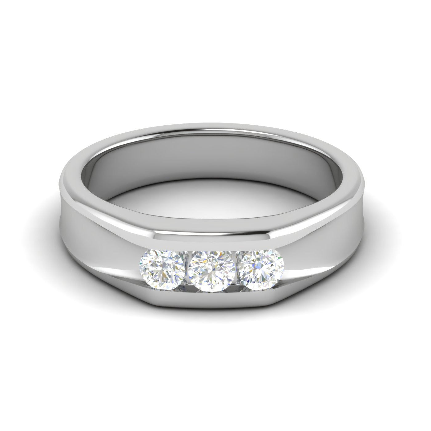 Platinum Ring with Diamonds for Women JL PT MB RD 106   Jewelove.US