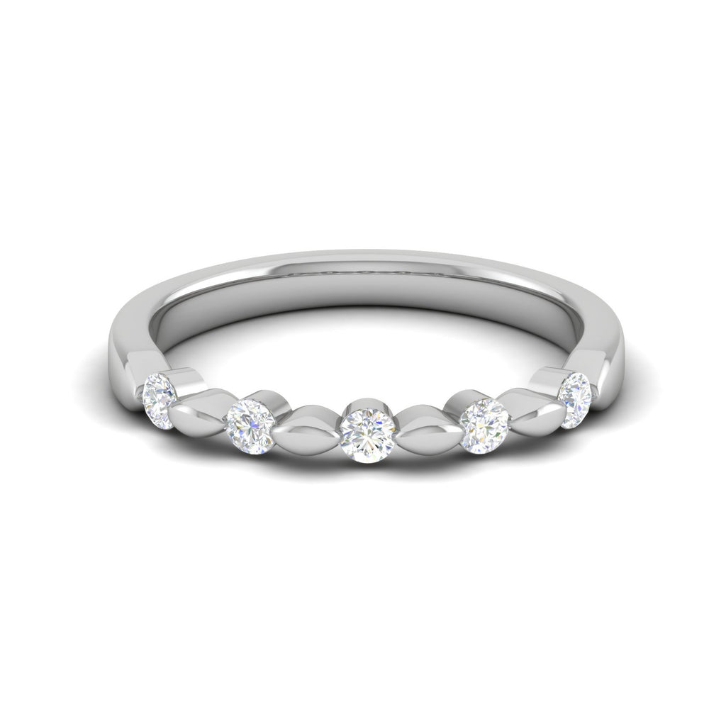 5 Diamond Platinum Ring for Women JL PT WB RD 148  VVS-GH Jewelove