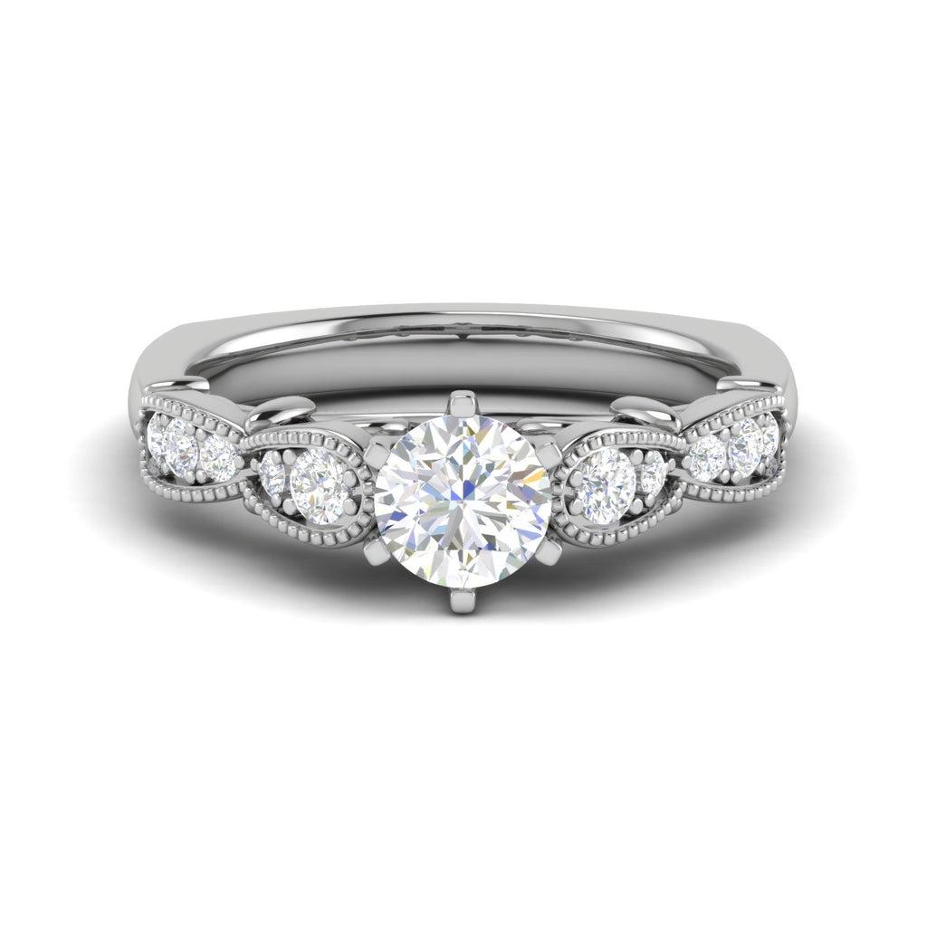 0.50 cts. Solitaire Designer Platinum Diamond Engagement Ring  for Women JL PT WB6031E   Jewelove