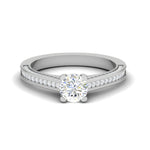 Load image into Gallery viewer, 0.30 cts Solitaire Diamond Split Shank Platinum Ring JL PT RP RD 174   Jewelove.US
