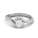 Load image into Gallery viewer, 0.50 cts. Platinum Solitaire Ring with Twisted Diamond Shank JL PT RH RD 225   Jewelove.US
