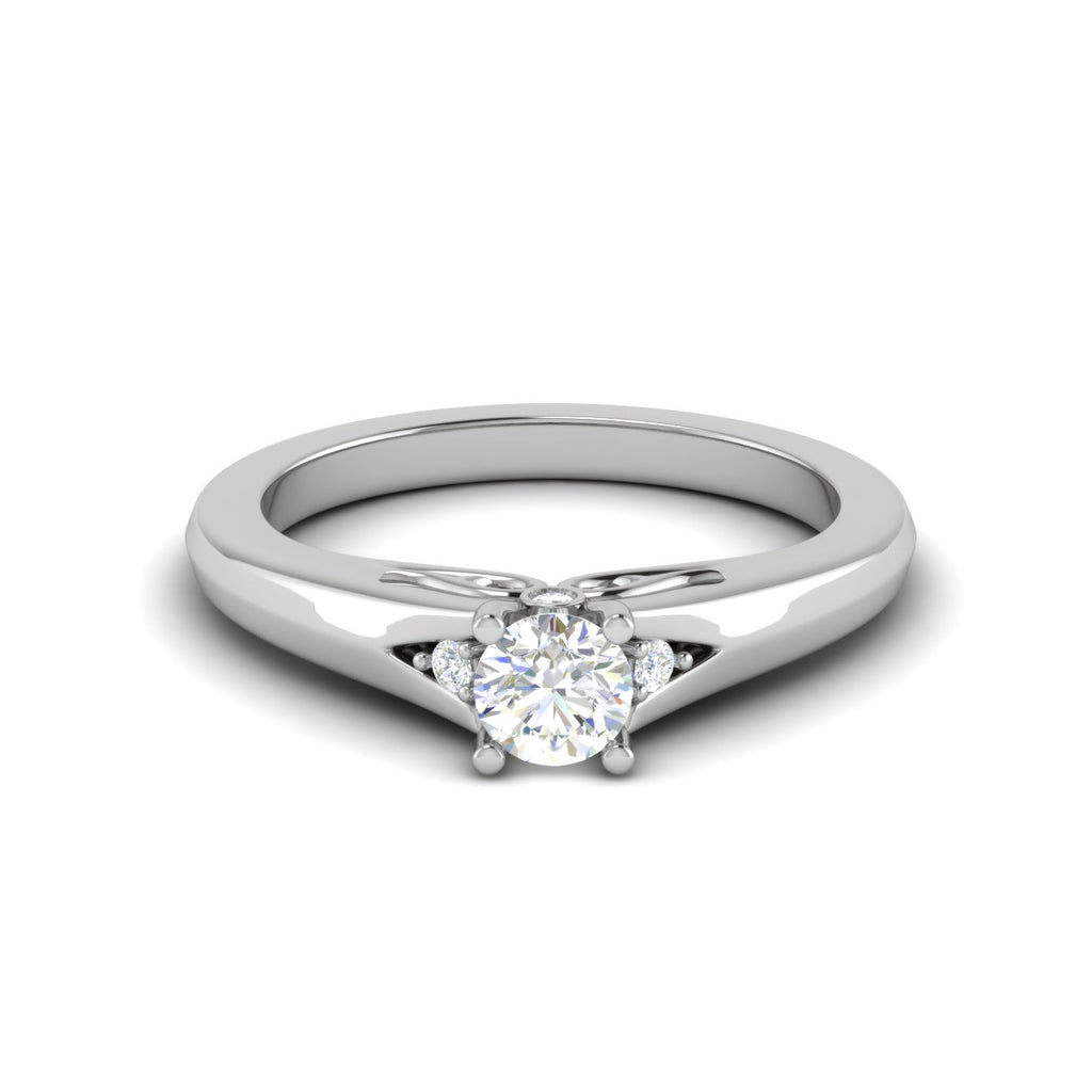 0.20 cts Solitaire Diamond Platinum Ring for Women JL PT RV RD 121   Jewelove