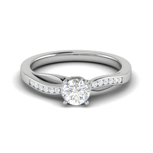 0.30 cts Solitaire Diamond Shank Platinum Ring JL PT RP RD 138   Jewelove.US