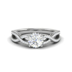 Load image into Gallery viewer, 0.50 cts Solitaire Single Halo Diamond Split Shank Platinum Diamond Ring JL PT RH RD 193   Jewelove.US
