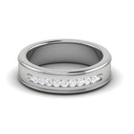 Load image into Gallery viewer, Platinum Unisex Ring with Diamonds JL PT MB RD 140  Women-s-Band-only Jewelove.US
