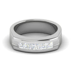 Load image into Gallery viewer, Platinum Unisex Ring with Diamonds JL PT MB PR 139  Women-s-Band-only Jewelove.US

