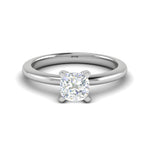 Load image into Gallery viewer, 0.50 cts Cushion Solitaire Diamond Platinum Ring JL PT RS CU 132   Jewelove.US
