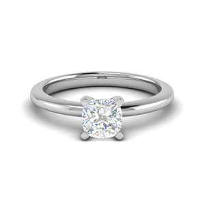 0.50 cts Cushion Solitaire Diamond Platinum Ring JL PT RS CU 132   Jewelove.US
