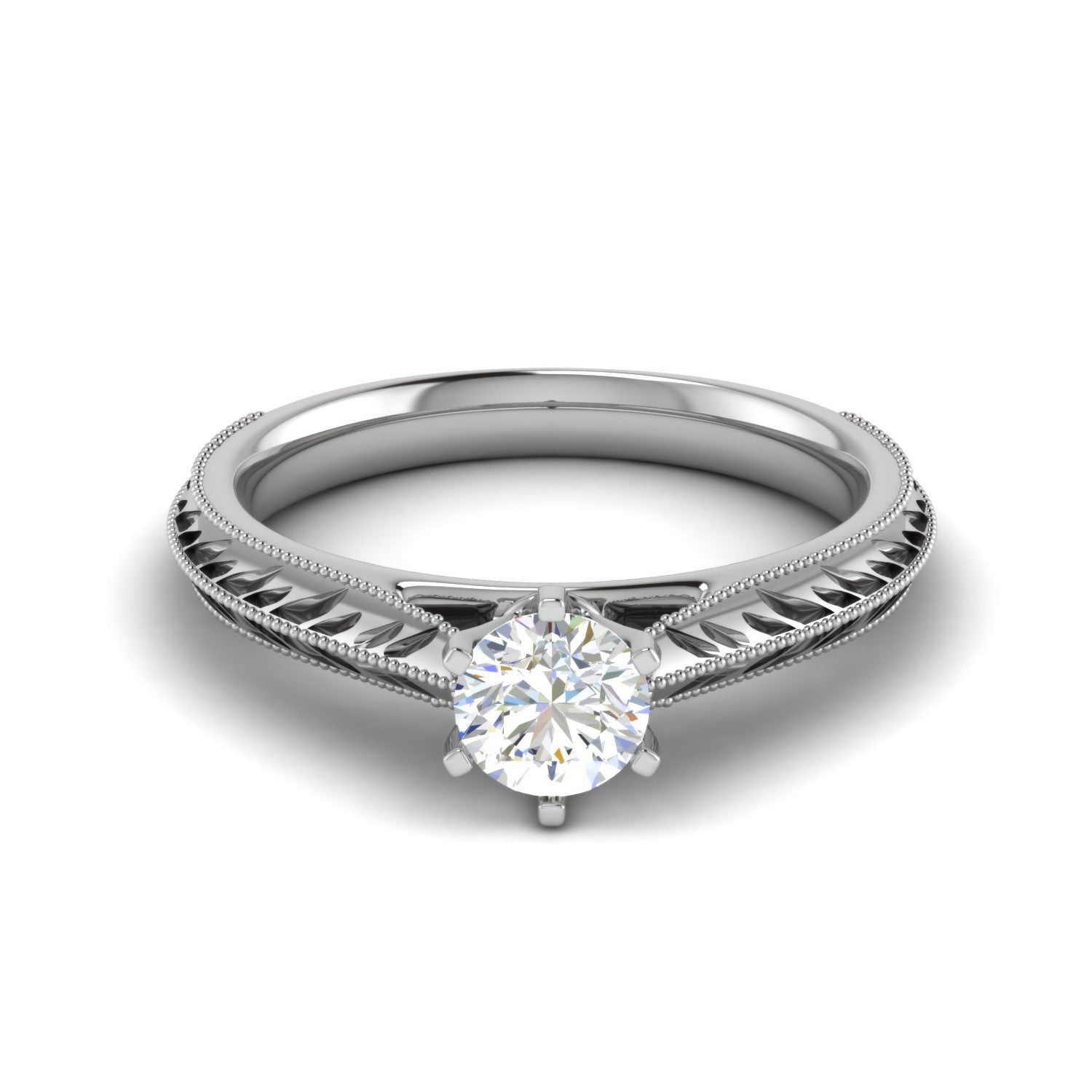 0.50 cts Solitaire Platinum Ring JL PT RS RD 150   Jewelove.US