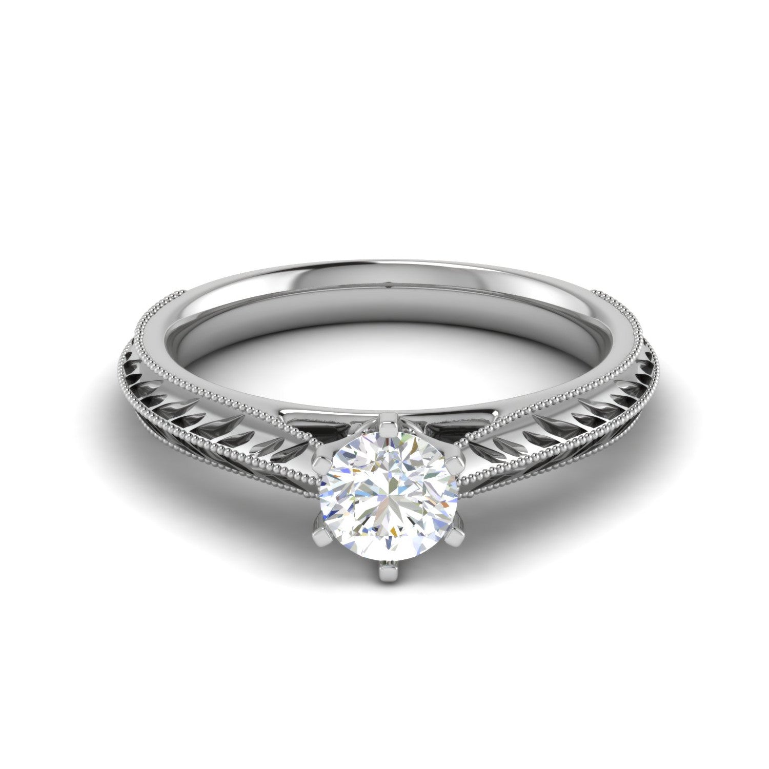 0.50 cts Solitaire Platinum Ring JL PT RS RD 150   Jewelove.US