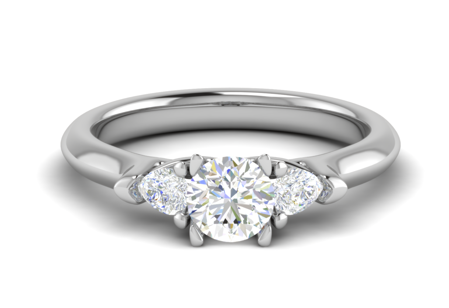 30-Pointer Solitaire Diamonds Accents Platinum Ring JL PT R3 RD 156   Jewelove.US