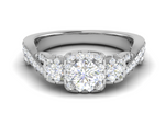 Load image into Gallery viewer, 0.50 cts Solitaire Square Halo Twisted Shank Platinum Ring JL PT R3 RD 172   Jewelove.US
