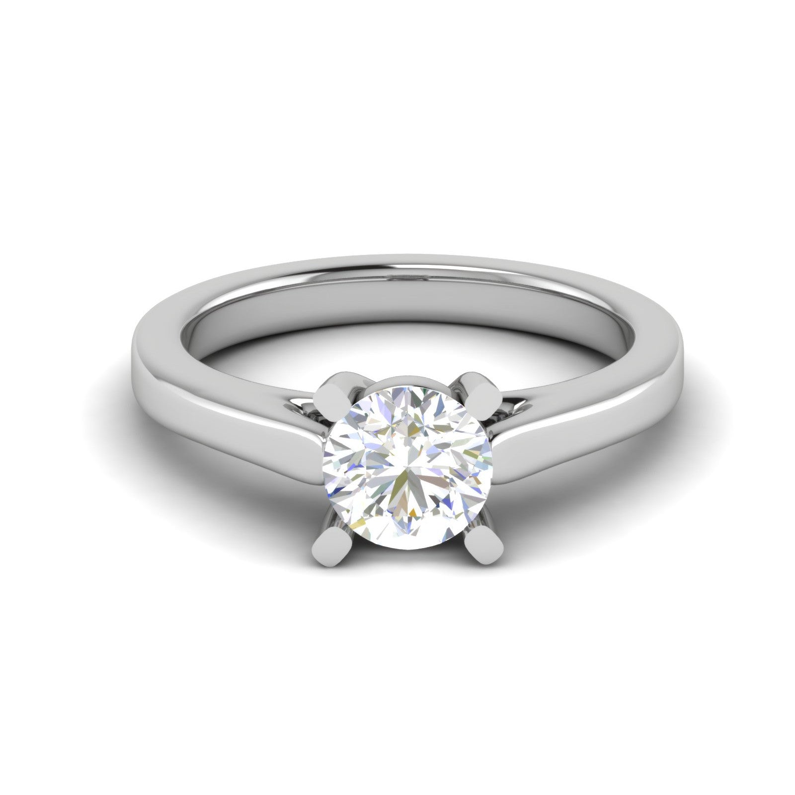 1 Carat Solitaire Platinum Ring JL PT RS RD 106   Jewelove.US