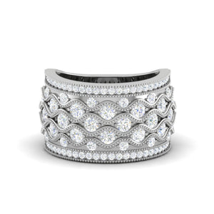 Designer Platinum Diamond Ring for Women JL PT WB6011W  VVS-GH Jewelove