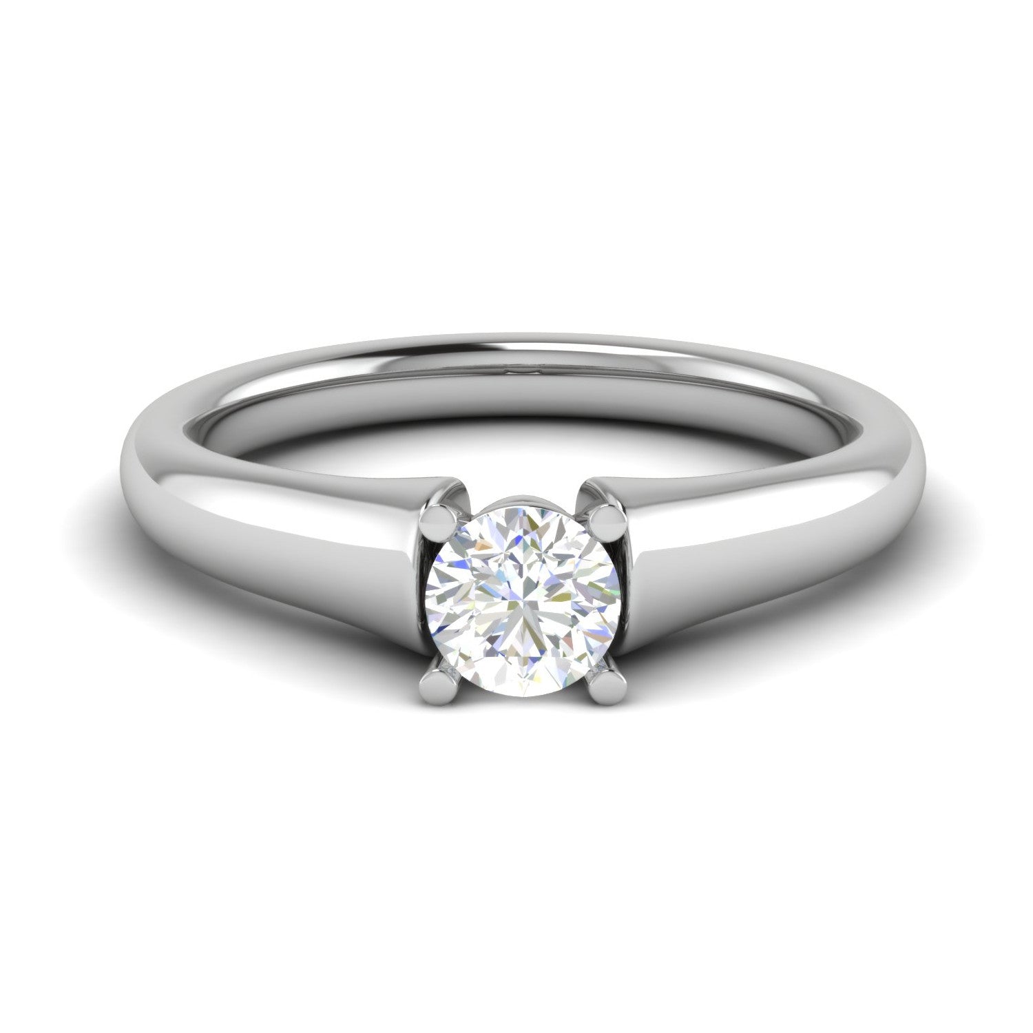 0.50 cts Solitaire Platinum Ring JL PT RS RD 112   Jewelove.US