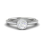 Load image into Gallery viewer, 0.50 cts Solitaire Halo Diamond Shank Platinum Ring JL PT RH RD 222   Jewelove.US
