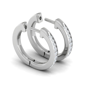 Platinum Diamond Earrings JL PT E DH RD 100   Jewelove.US