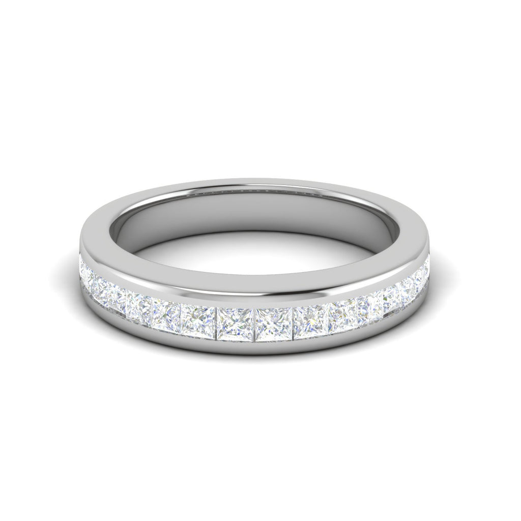 Platinum Princess cut Diamonds Half Eternity Ring for Women JL PT WB PR 150  GH-VVS Jewelove