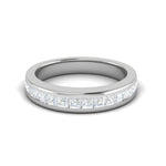 Load image into Gallery viewer, Platinum Princess cut Diamonds Half Eternity Ring for Women JL PT WB PR 150  GH-VVS Jewelove
