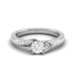 Load image into Gallery viewer, 0.25 cts Solitaire Diamond Shank Platinum Ring for Women JL PT RV RD 122   Jewelove
