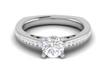 Load image into Gallery viewer, 0.70 cts Solitaire Diamond Shank Platinum Ring JL PT RC CU 171   Jewelove.US
