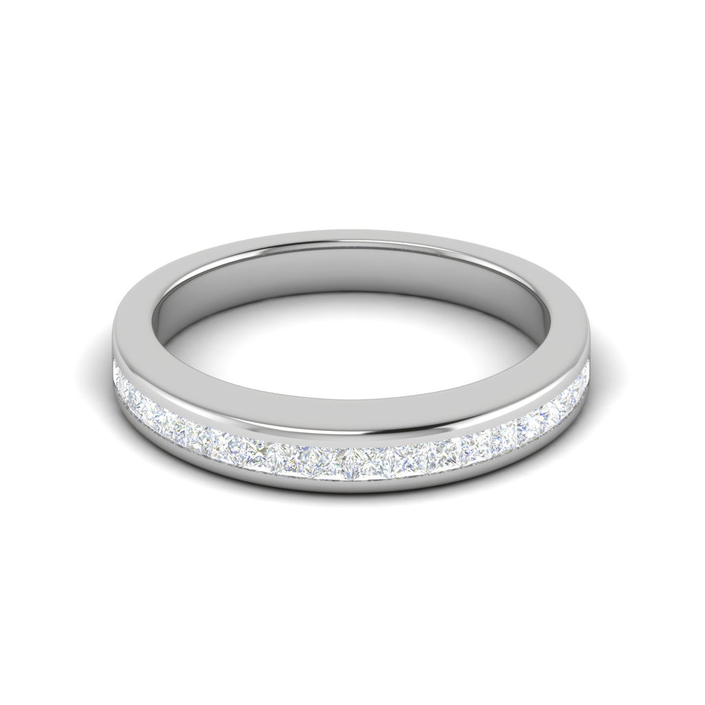 Platinum Princess Cut Diamond Ring for Women JL PT WB RD 151   Jewelove