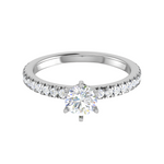 Load image into Gallery viewer, 0.30cts Solitaire Diamond Shank Platinum Ring JL PT RC RD 252-A   Jewelove.US
