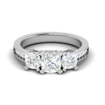 Load image into Gallery viewer, 0.50cts. Cushion Solitaire Diamond Platinum Ring JL PT R3 CU 133   Jewelove.US
