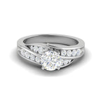 Load image into Gallery viewer, 0.50cts Solitaire Diamond Split Shank Platinum Ring JL PT WB5808E   Jewelove.US
