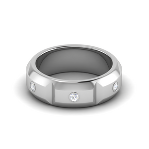 Platinum Ring with 3 Diamonds for Women JL PT MB RD 124   Jewelove.US
