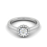 Load image into Gallery viewer, 0.30 cts Solitaire Single Halo Diamond Platinum Ring for Women JL PT RV RD 133   Jewelove
