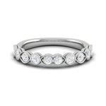 Load image into Gallery viewer, 5 Pointer Platinum Half Eternity Diamond Ring for Women JL PT WB RD 130  VVS-GH Jewelove
