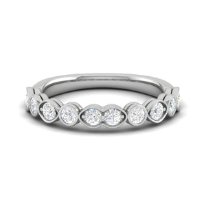 5 Pointer Platinum Half Eternity Diamond Ring for Women JL PT WB RD 130  VVS-GH Jewelove