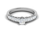 Load image into Gallery viewer, 0.30 cts Princess Cut Solitaire Platinum Ring JL PT RC PR 223   Jewelove.US
