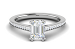 Load image into Gallery viewer, 0.70cts Emerald Cut Solitaire Diamond Shank Platinum Ring JL PT RC EM 152   Jewelove.US
