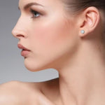 Load image into Gallery viewer, Platinum Solitaire Earrings JL PT E SE RD 106   Jewelove
