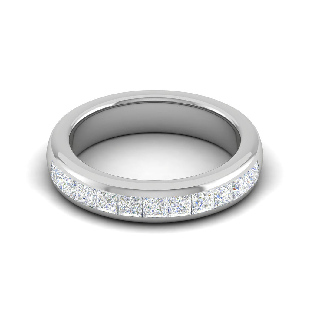 10 Pointer Half Eternity Platinum Princess cut Diamonds Ring for Women JL PT WB PR 114  GH-VVS Jewelove