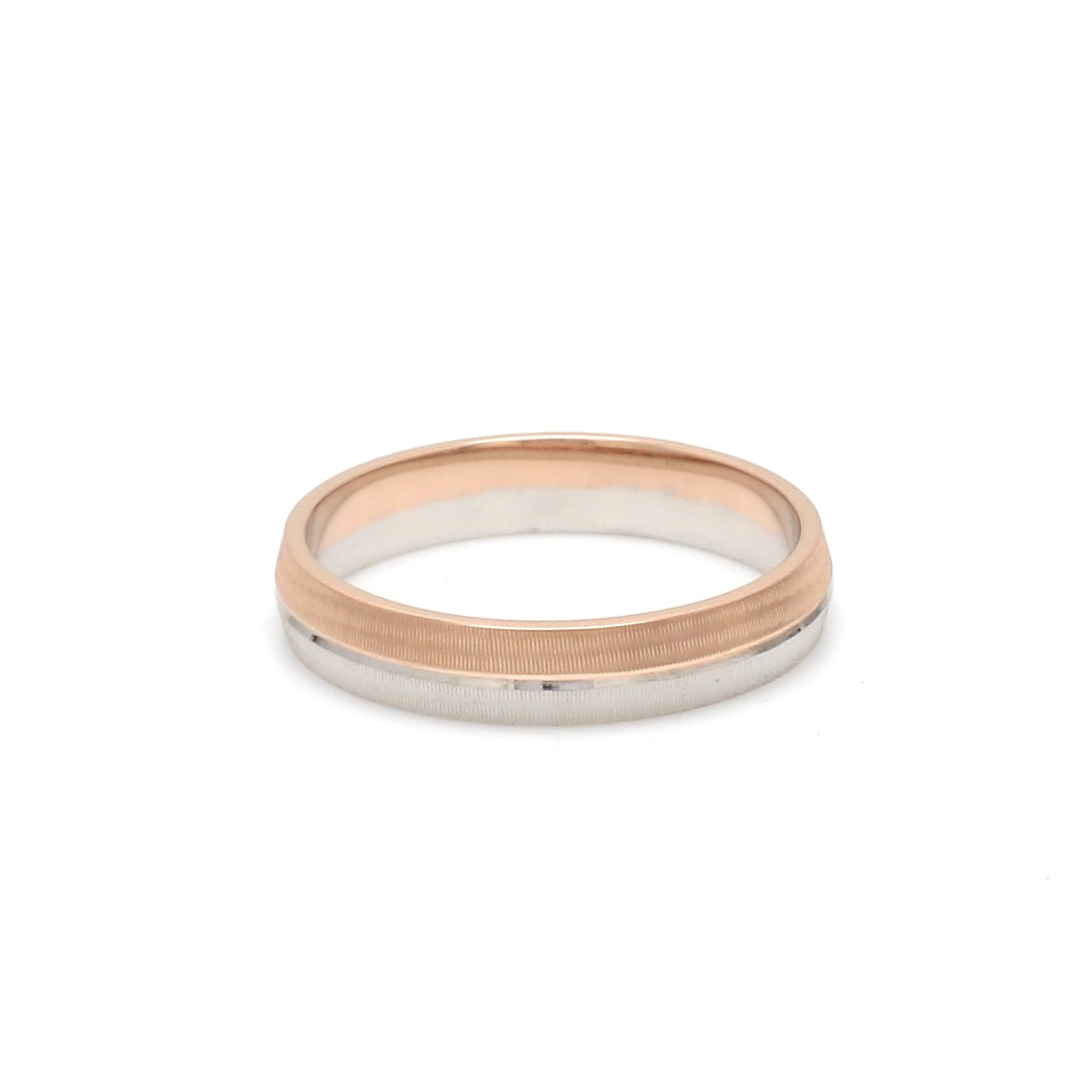 Designer Unisex Platinum & Rose Gold Couple Rings JL PT 1150   Jewelove.US