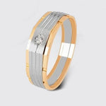 Load image into Gallery viewer, Single Diamond Platinum Rose Gold Ring for Men JL PT 1117   Jewelove.US
